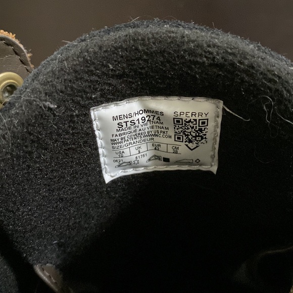 Sperry Top-Sider Brewster Duck Boots, Brown Leather/Black, Mens 10 - Picture 6 of 9